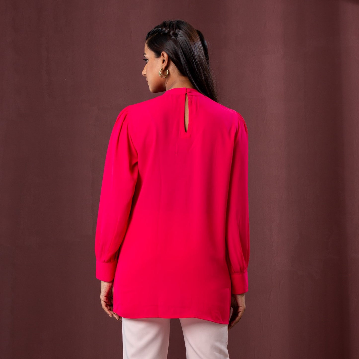 Womens Ethnic Workwear Top-Pink
