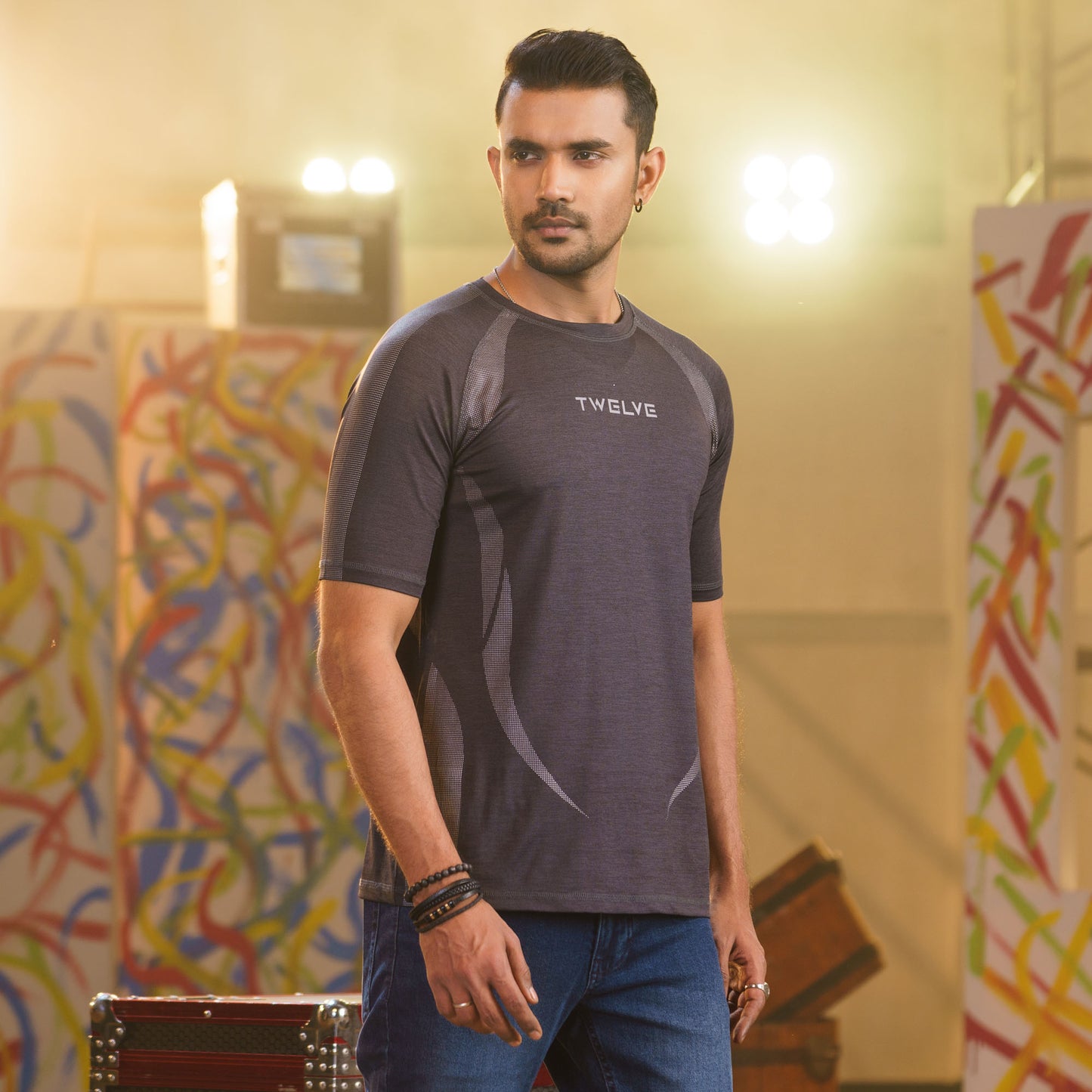 Mens Black Activewear T-Shirt