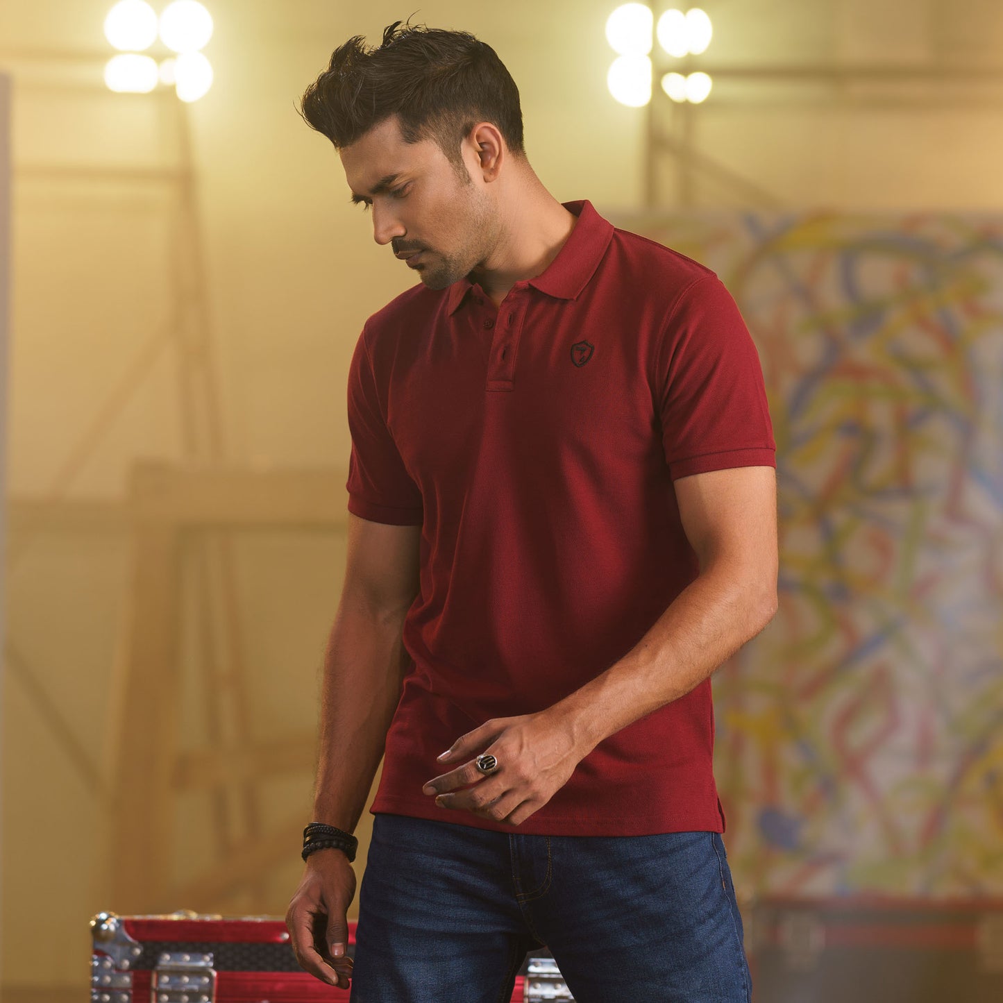 Mens Polo-Maroon