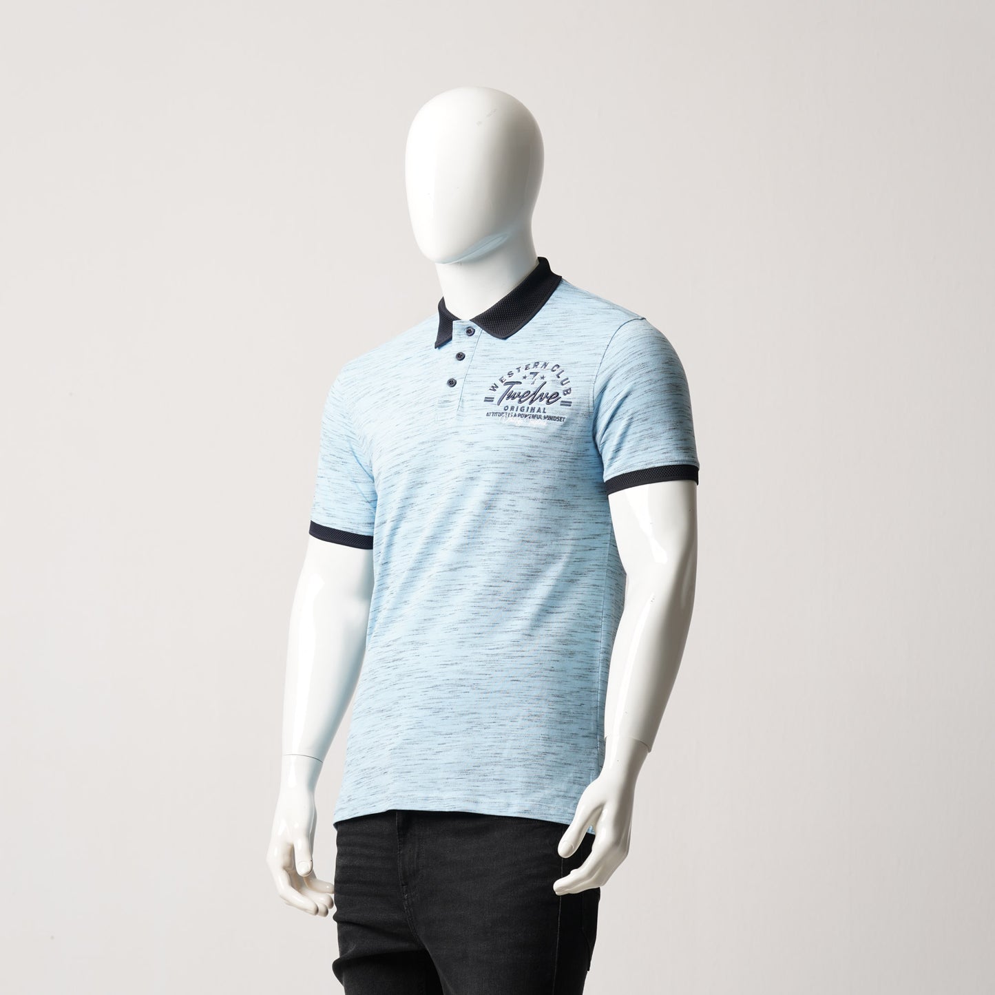 Mens Sky Blue Polo