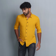 Load image into Gallery viewer, Mens Long Sleeve Shirt- Mustard
