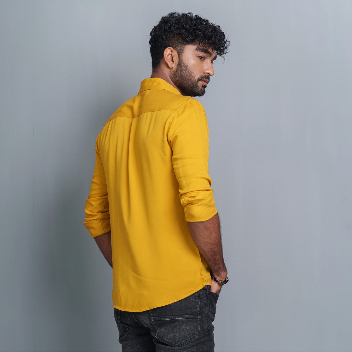 Men's Mustard Basic Shirt