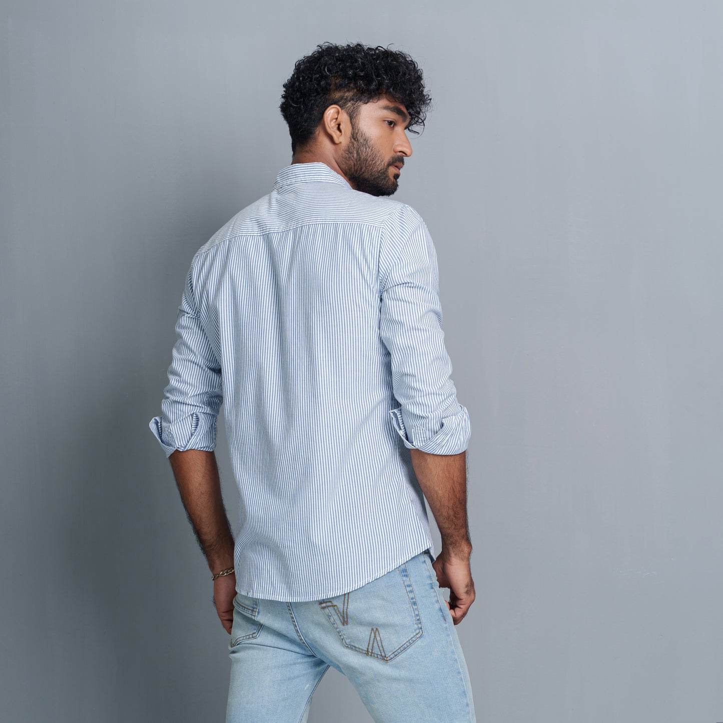 Men's Blue Stripe Shirt