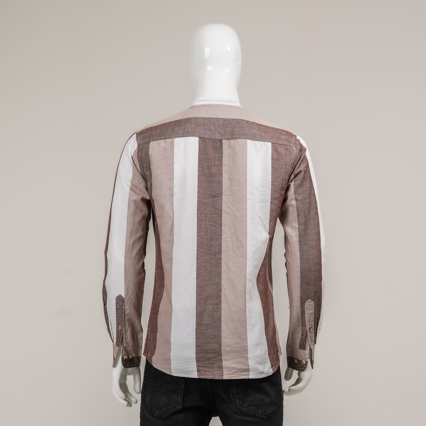 Mens Brown & White Shirt
