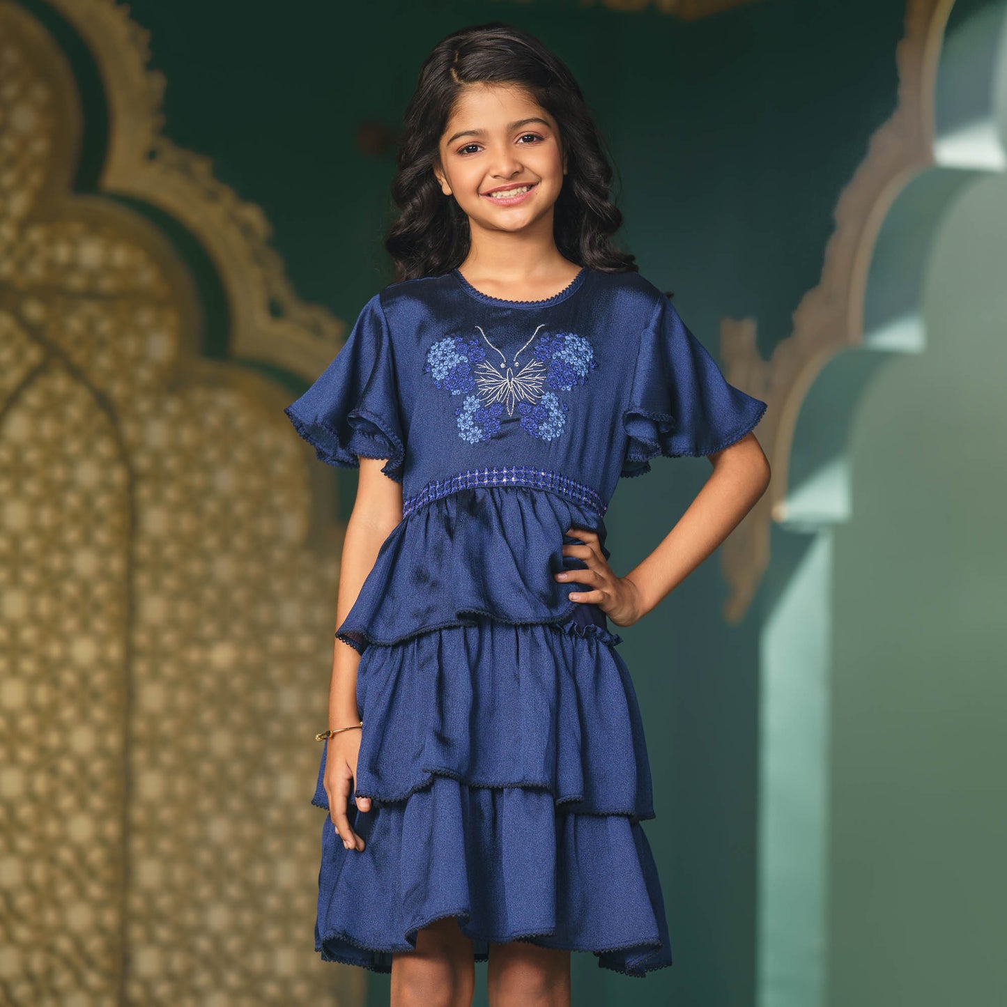 Girls Frock-Blue