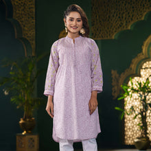 Load image into Gallery viewer, ETHNIC AVERAGE KURTI-LAVENDER
