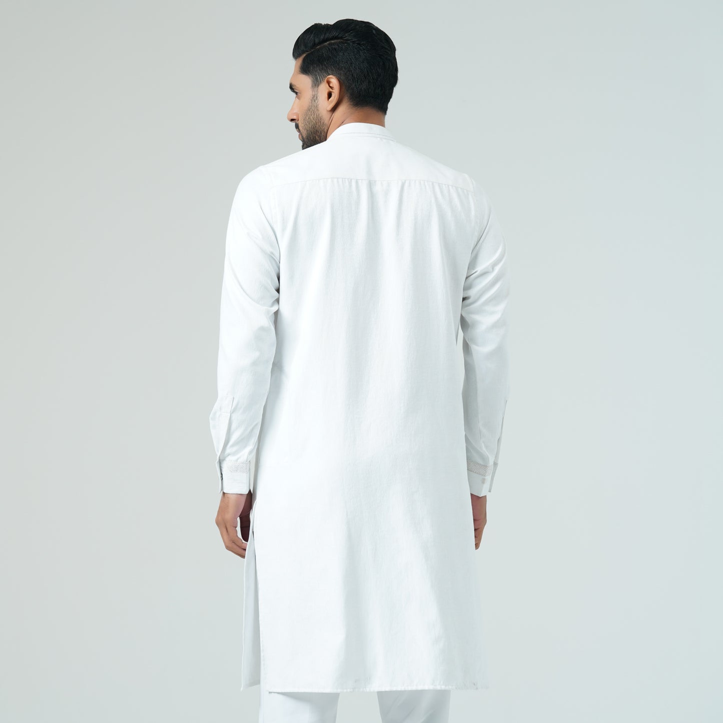 Mens White Basic Panjabi