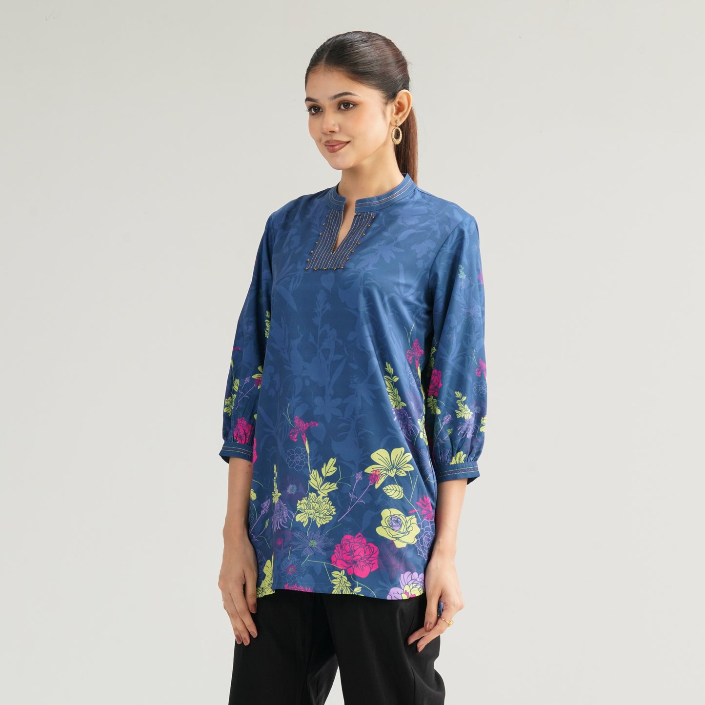 Womens Navy Blue Tops