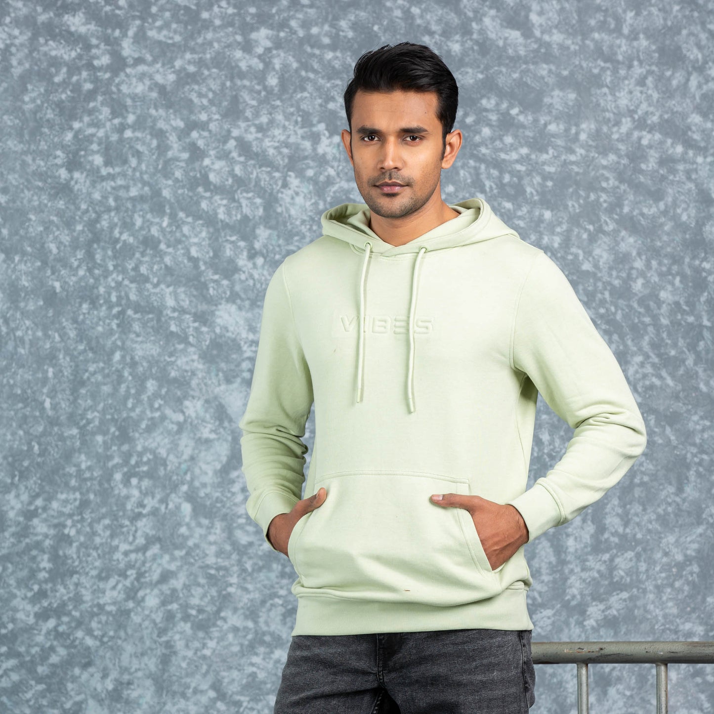 Mens Hoodie- Light Olive