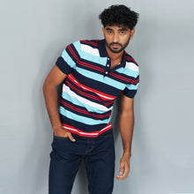 Load image into Gallery viewer, MENS POLO-SKY BLUE &amp; RED

