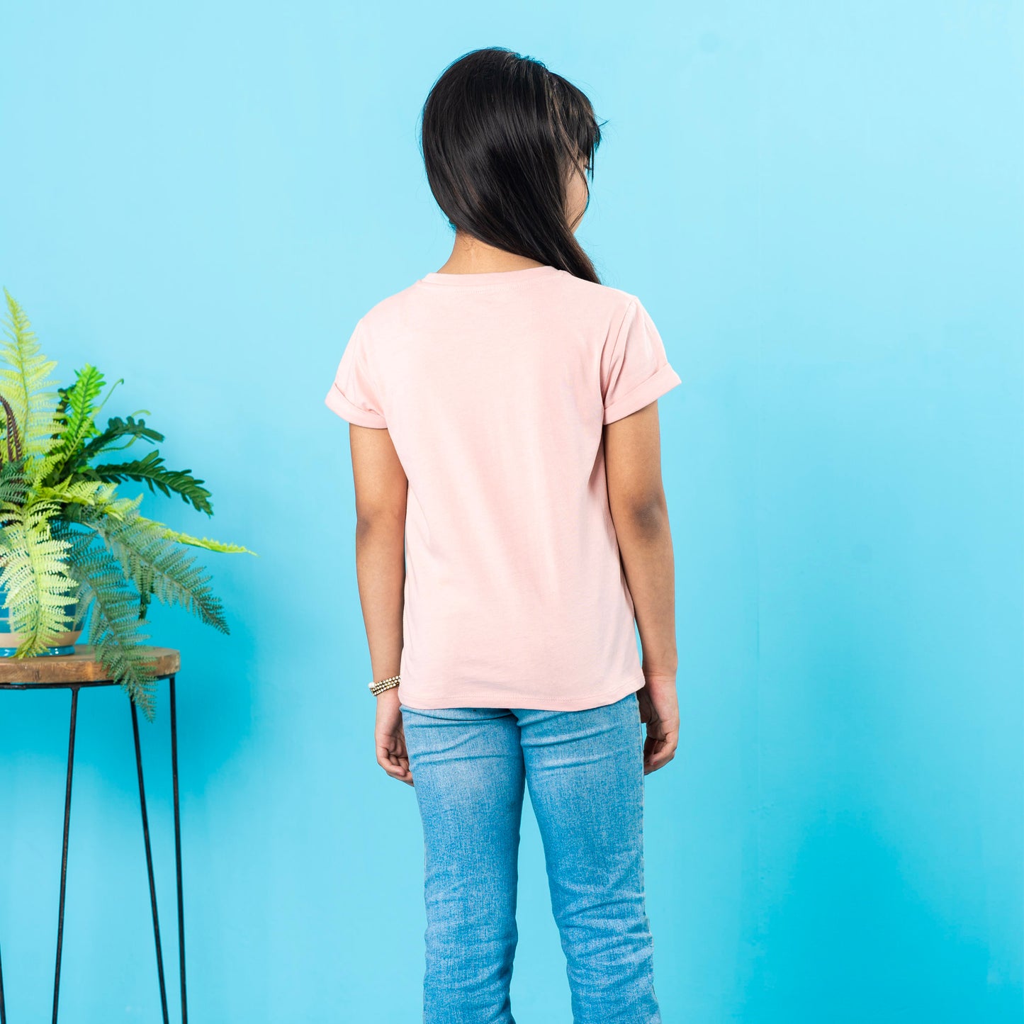 Girls T-Shirt- Pink & Grey