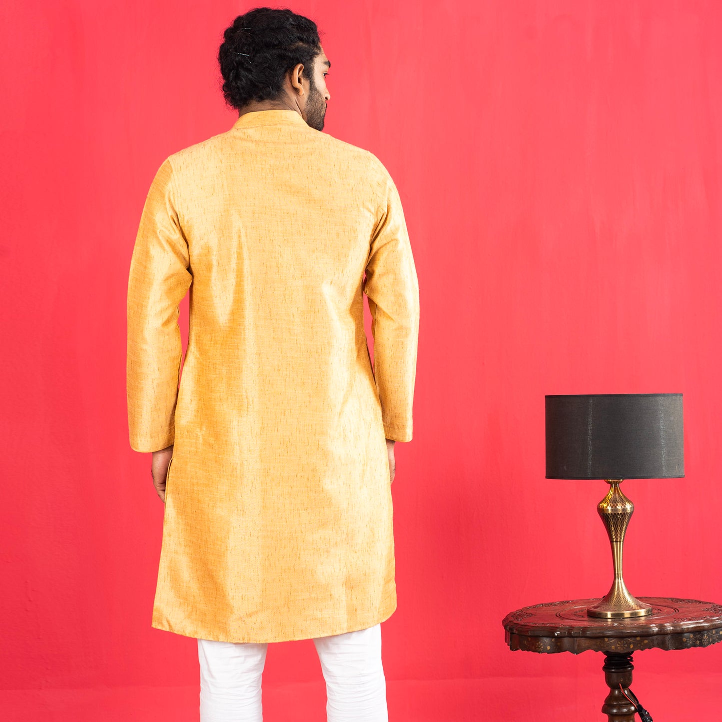 Mens Golden Embroidered Panjabi