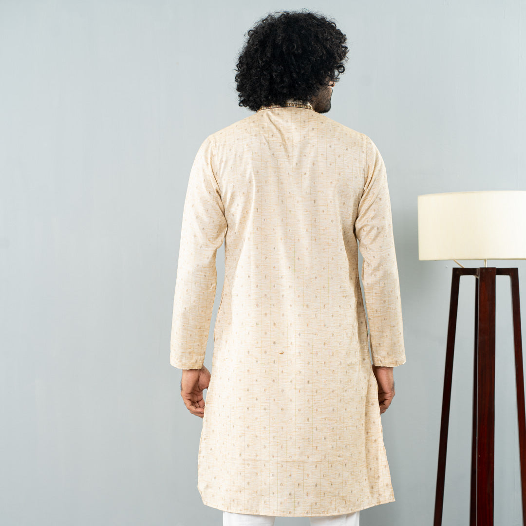Mens Karchupi Panjabi- Golden Brown