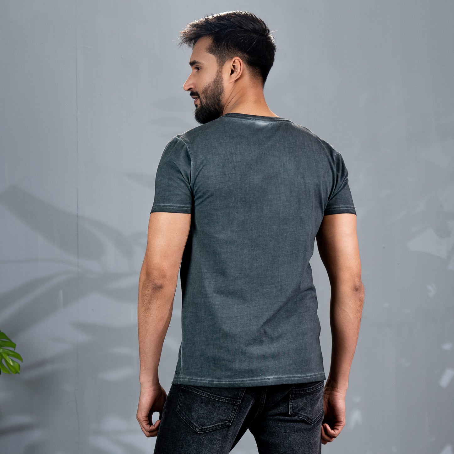Mens Grey Abstract T-Shirt