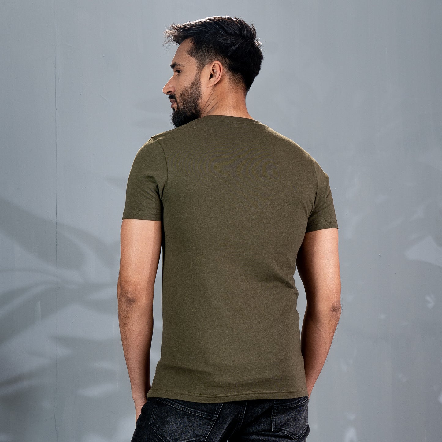Men's Olive Melange T-Shirt