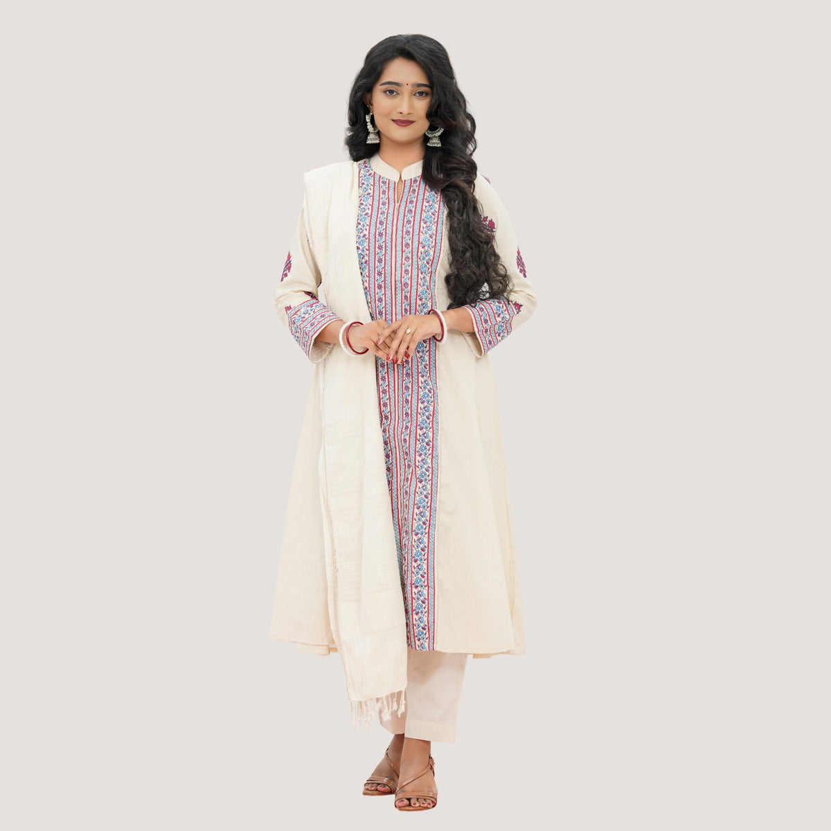 Womens Off White Three Piece Set
