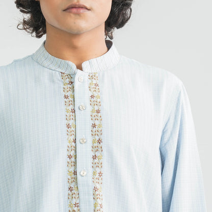 Men's Sky Blended Panjabi