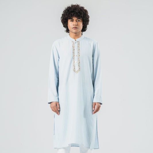 Men's Sky Blended Panjabi