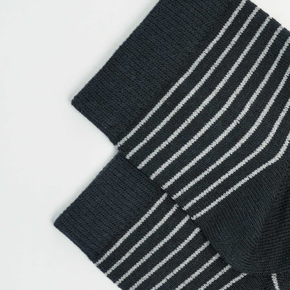 Navy & White Cotton Socks