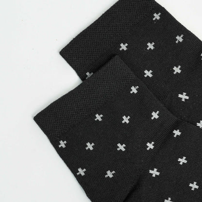 Black Aop Cotton Socks