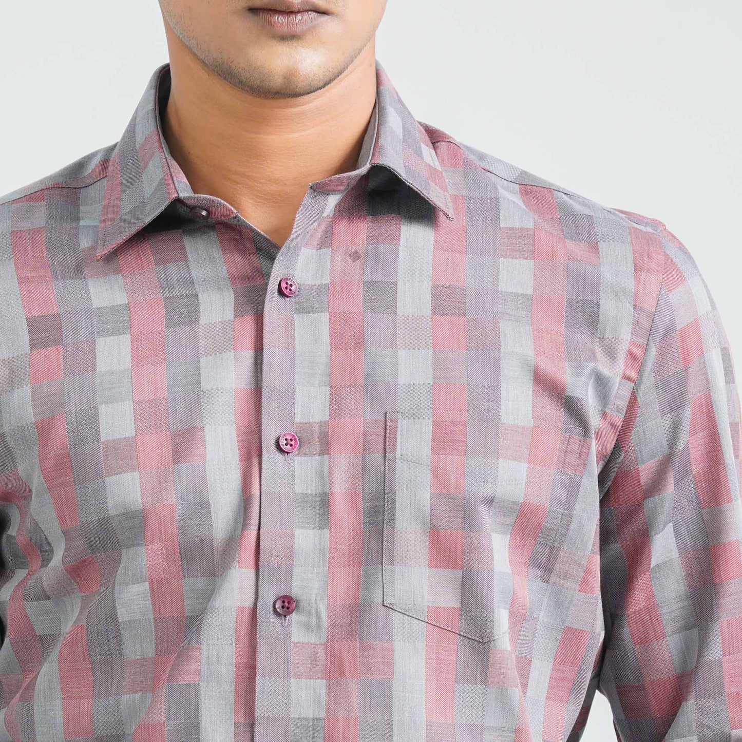 Men’s Ash Maroon Formal Shirt