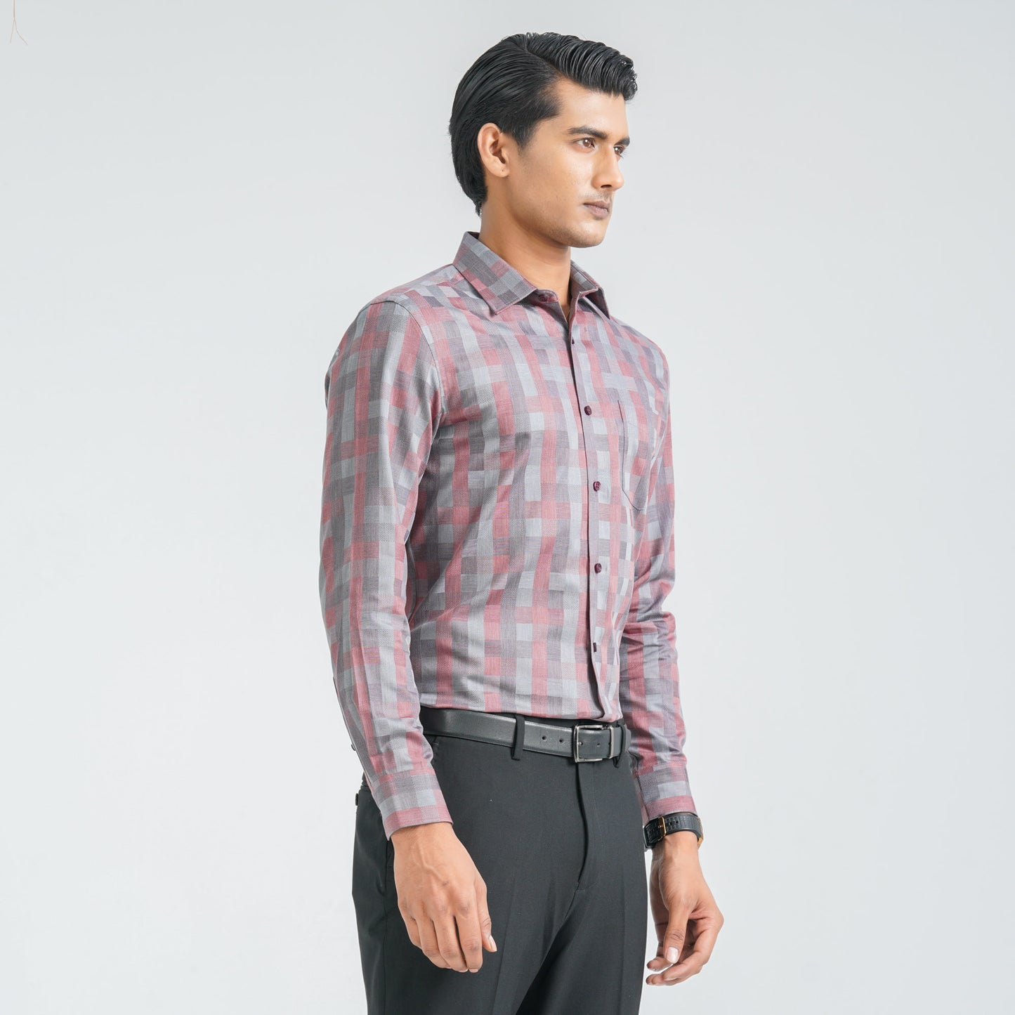 Men’s Ash Maroon Formal Shirt