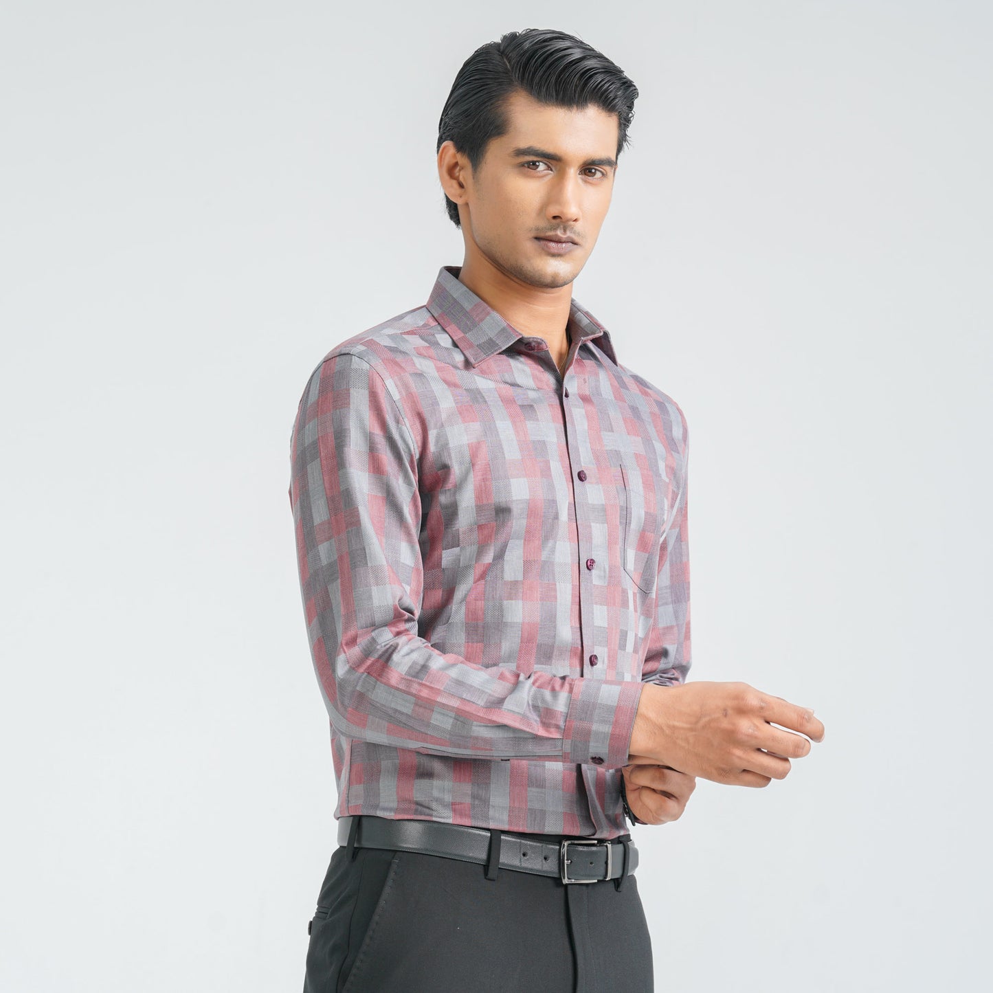 Men’s Ash Maroon Formal Shirt