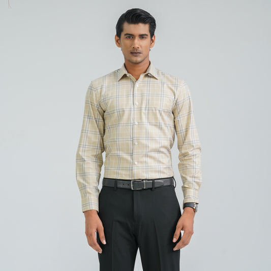 Men’s Beige Formal Shirt