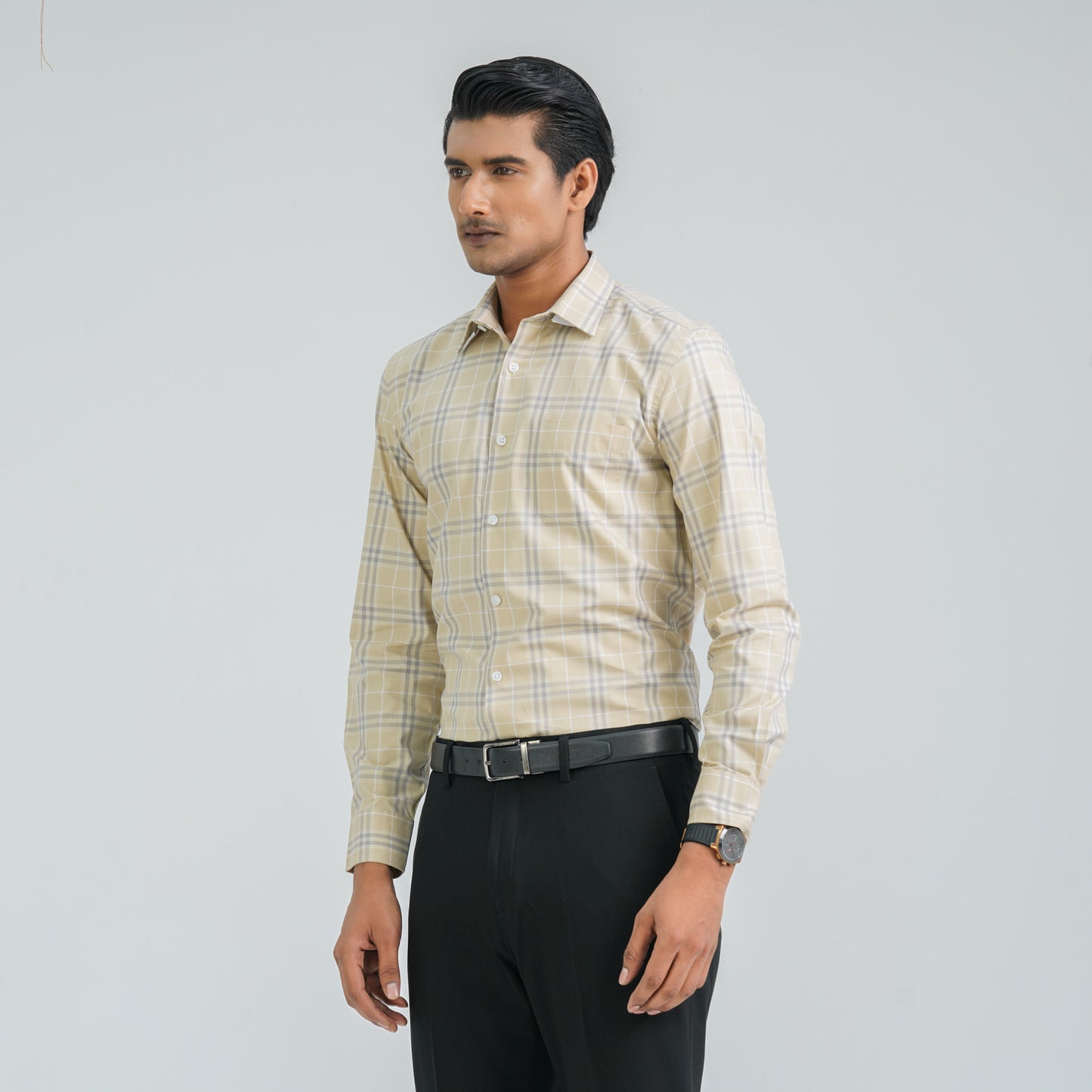 Men’s Beige Formal Shirt