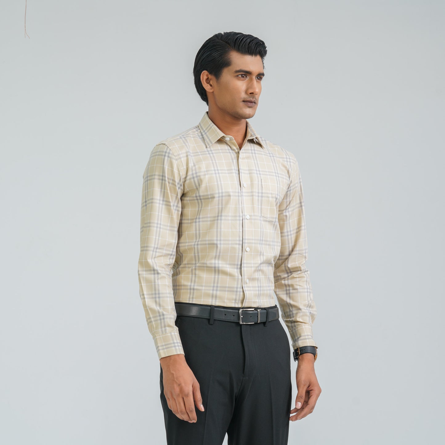 Men’s Beige Formal Shirt