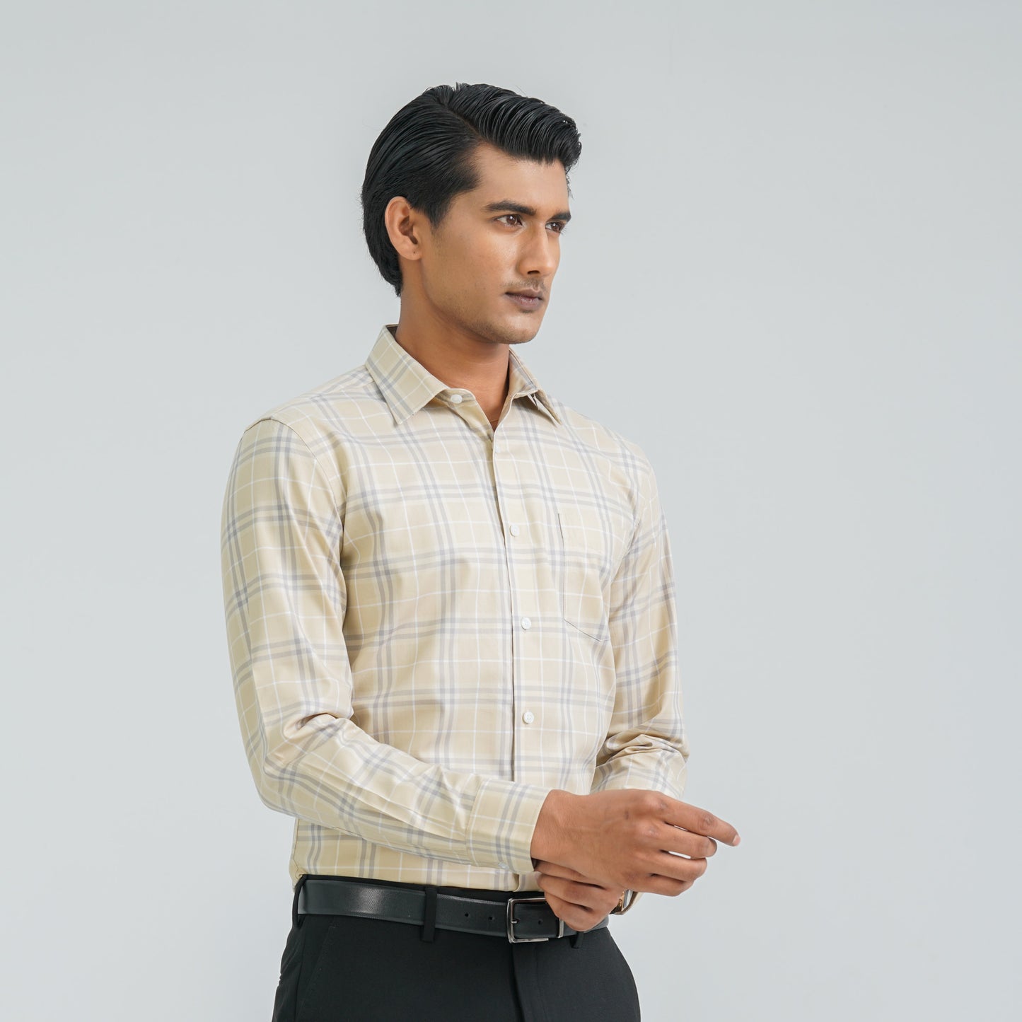 Men’s Beige Formal Shirt