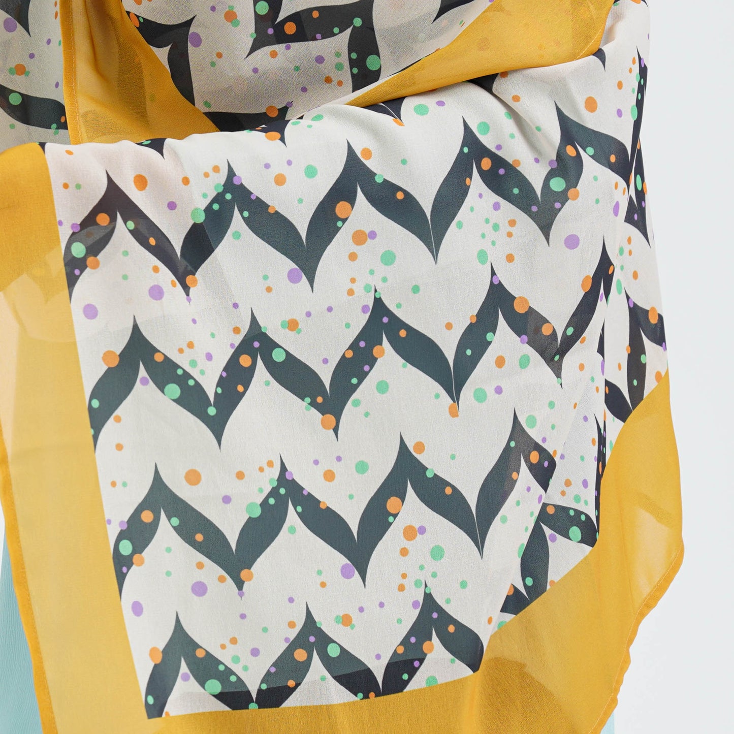 Women’s Ivory Printed Georgette Scarf