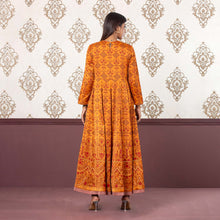 Load image into Gallery viewer, ETHNIC PREMIUM GOWN- ORANGE
