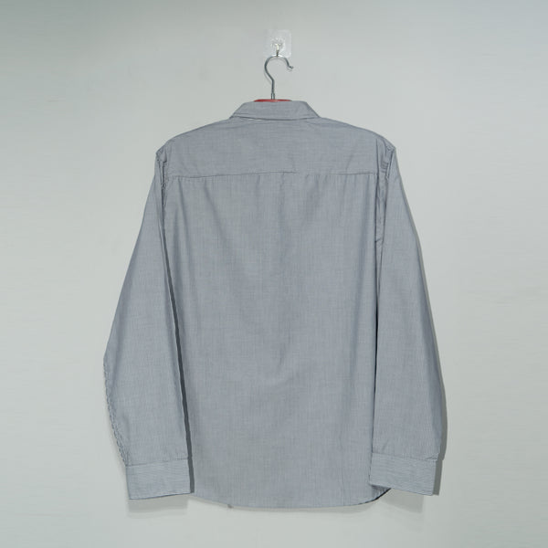 MENS CASUAL SHIRT- BLUE AND WHITE STRIPE