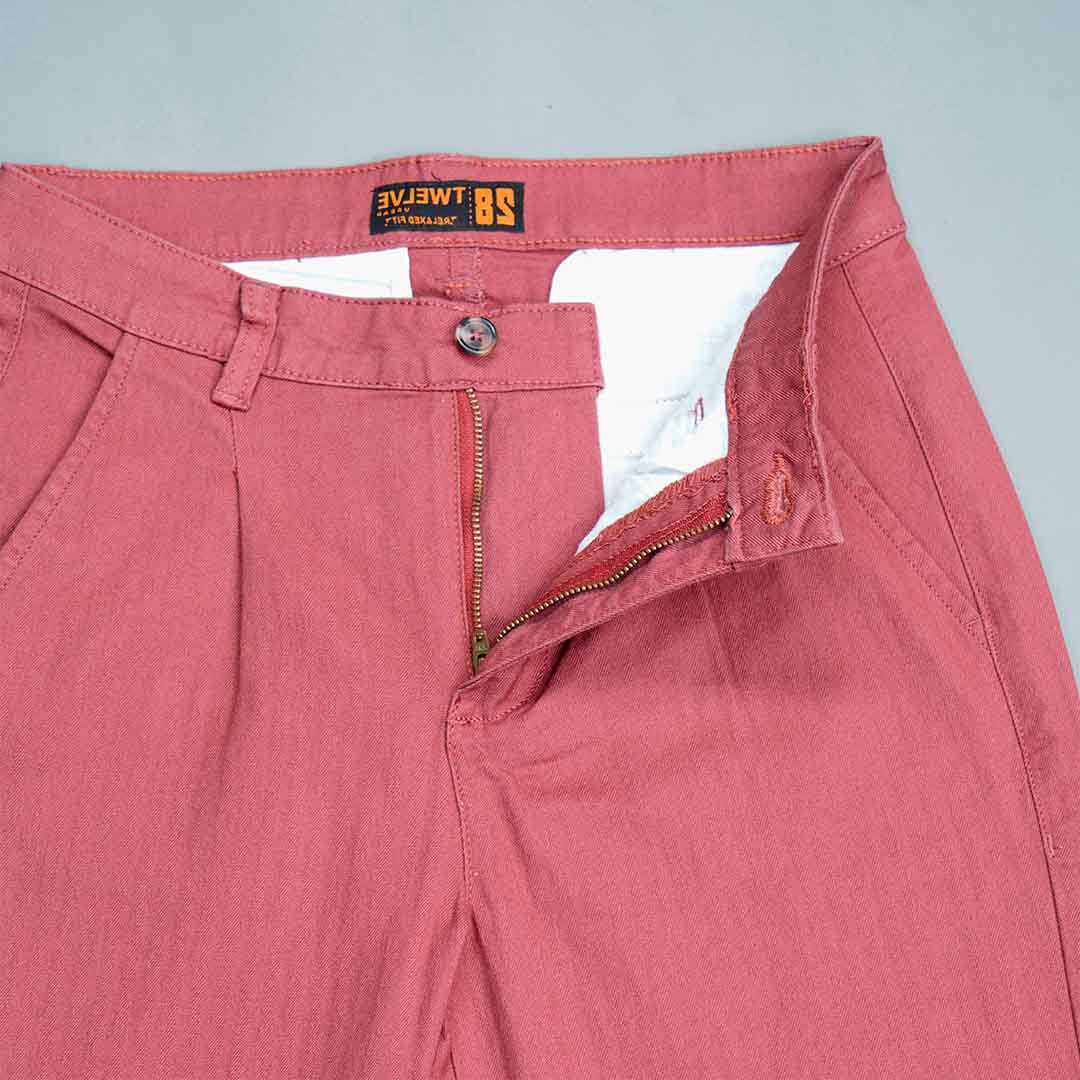 Womens Denim Pant- Berry