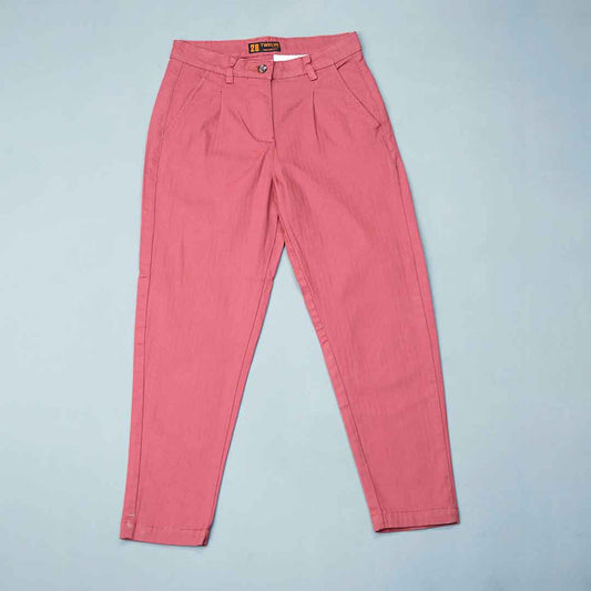 Womens Denim Pant- Berry