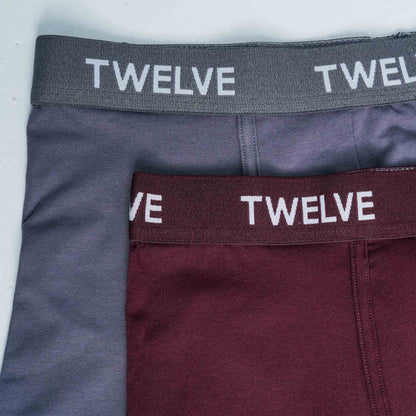 Men’s Maroon & Dark Grey Boxer Shorts