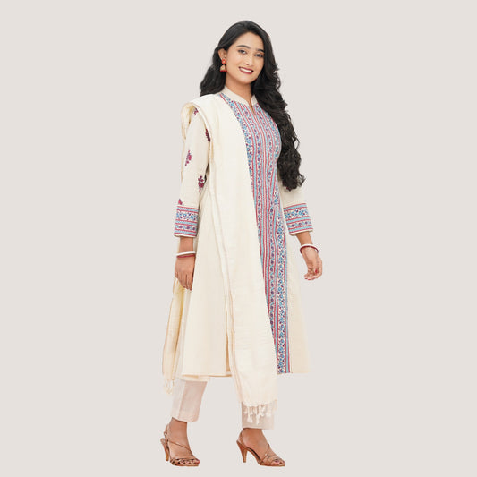 Womens Off White Three Piece Set