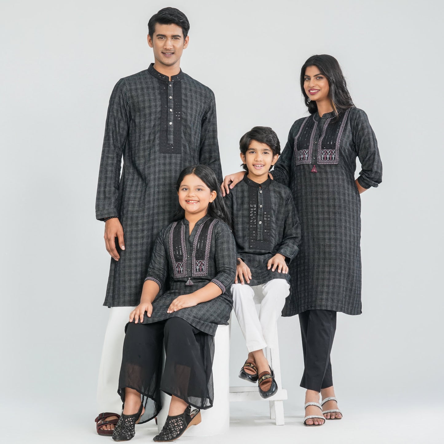 Boy's Cotton Panjabi with Sequin Embroidery