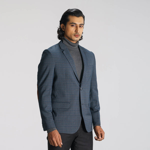 Mens Navy Slim Fit Blazer