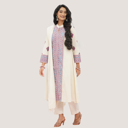 Womens Off White Three Piece Set