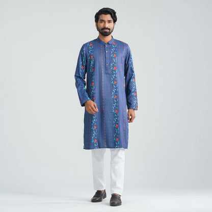 Men's Blue Basic Panjabi