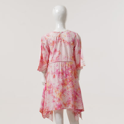 Teen Girls Pink Tie Dye Tunic