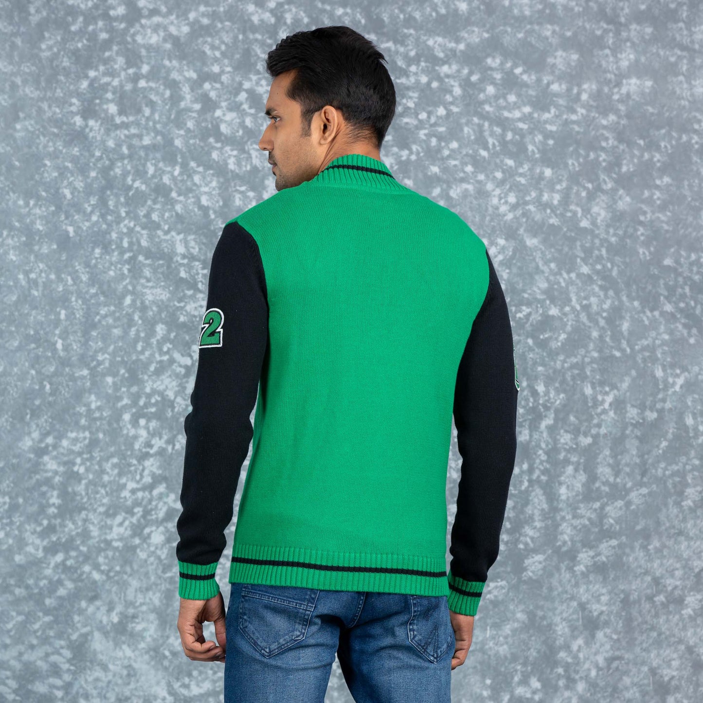 Mens Cardigan-Green