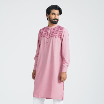 Mens Pink Premium Panjabi