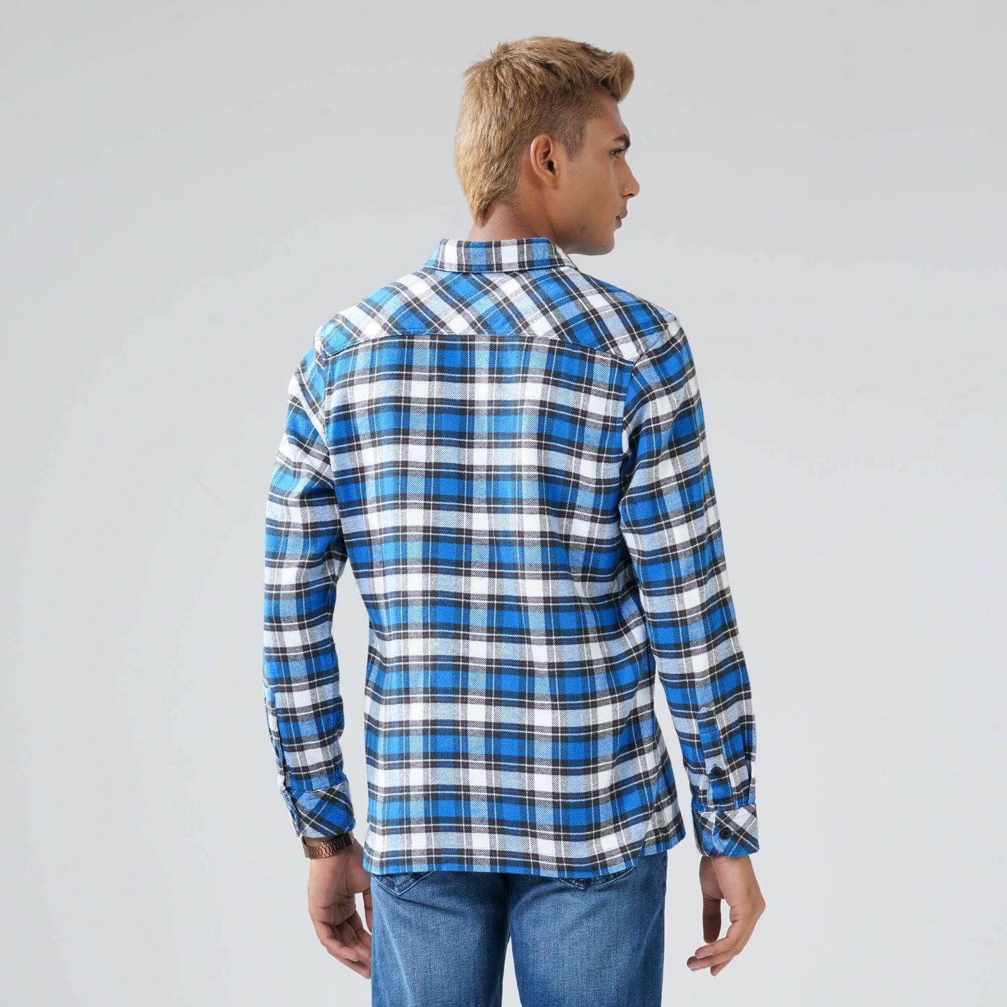 Men's Blue Check Shacket