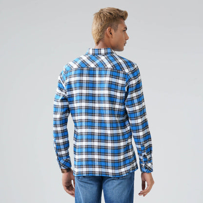 Men's Blue Check Shacket