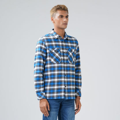 Men's Blue Check Shacket