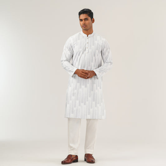 Mens White Panjabi