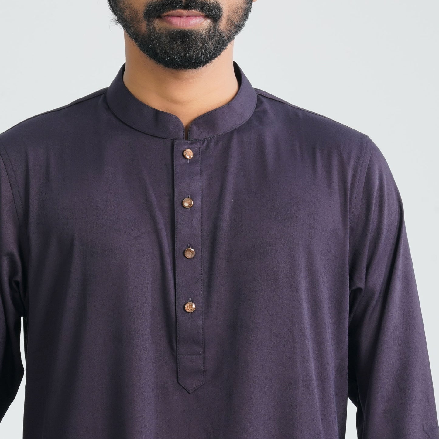 Mens Maroon Cotton Blended Panjabi